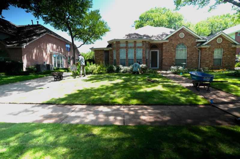 Sod Installation Project near Midlothian